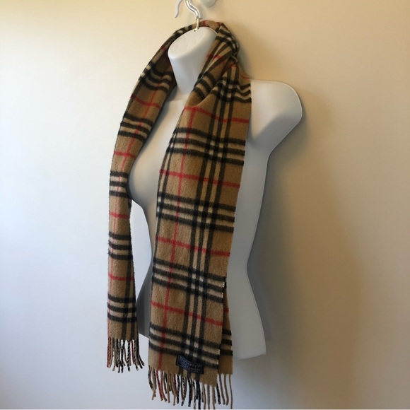 Burberrys of London Vintage Burberry 100% Cashmere Nova Check Scarf England - Picture 2 of 8